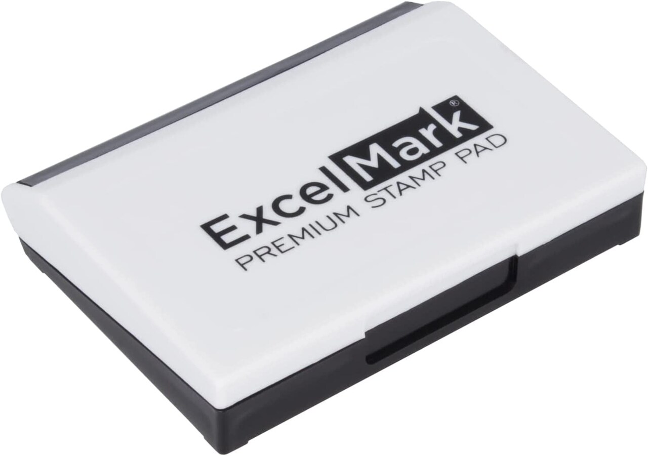 Excelmark Ink Pad for Rubber Stamps 2-1/8 by 3-1/4 - Black